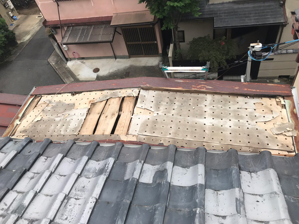 大阪府河内長野市Ｍ邸屋根雨漏り修理工事施工前写真