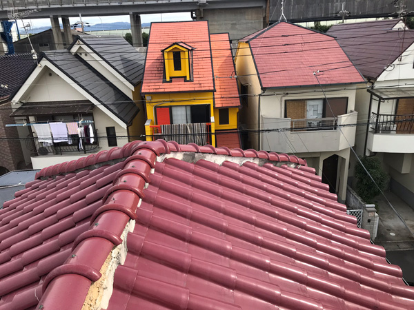 大阪市北区Ｎ邸屋根瓦修理工事施工前写真