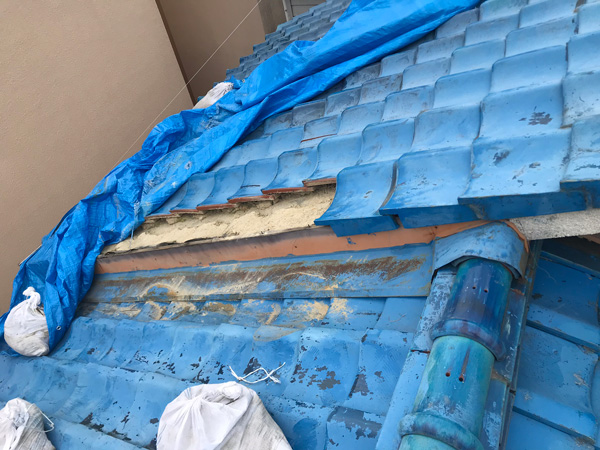 大阪市港区Ｏ邸屋根雨漏り修理工事施工前写真