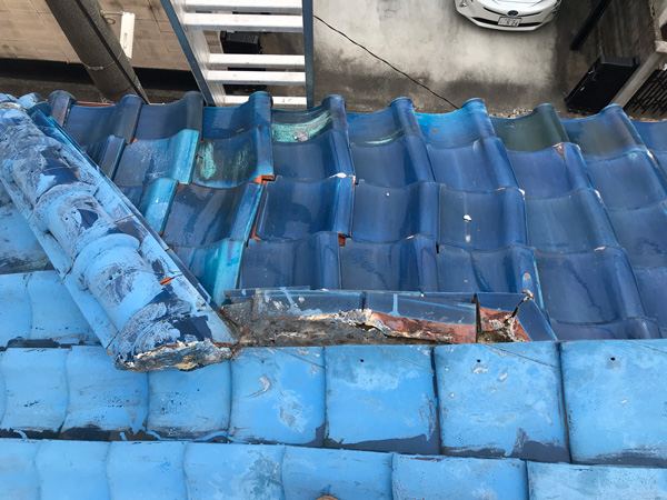 大阪市港区Ｏ邸屋根雨漏り修理工事施工前写真