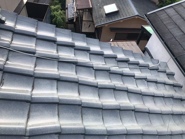 大阪府和泉市Ｍ邸屋根瓦雨漏り修理工事施工前写真