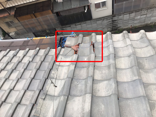 大阪府豊能町Ｋ邸雨漏り修理工事施工前写真