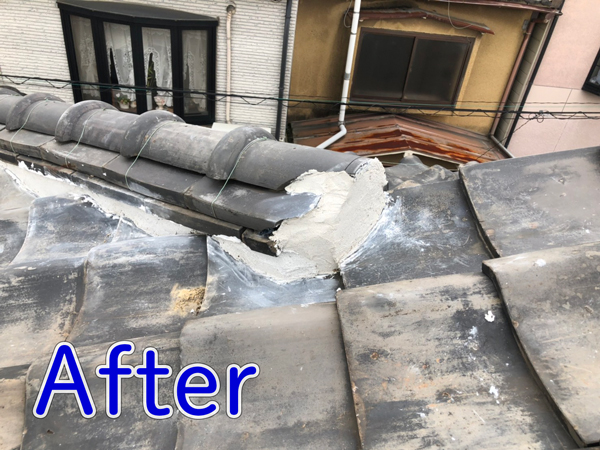 神奈川県逗子市Ｕ邸屋根瓦雨漏り修理