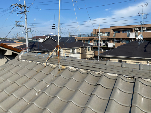 神奈川県大和市Ｍ邸屋根瓦雨漏り修理工事