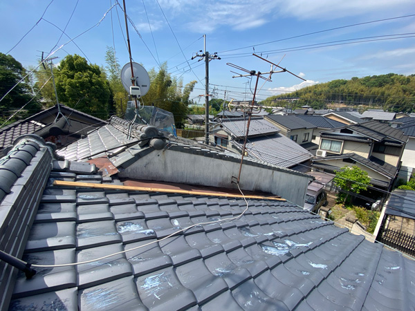 奈良県磯城郡Ｉ邸雨漏り修理工事施工中写真