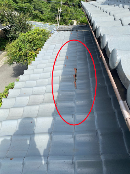 兵庫県尼崎市Ｓ邸屋根雨漏り修理工事施工前