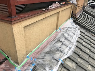 大阪市旭区Ｅ邸雨漏り修理工事施工中3