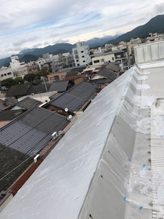 奈良県Ｈビル雨漏り修理工事施工中4