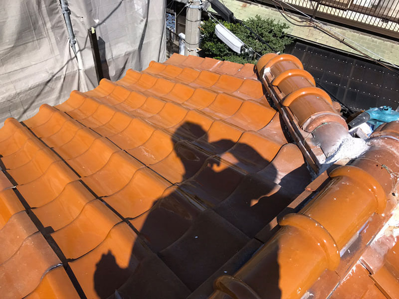 棟や漆喰も修復済み。