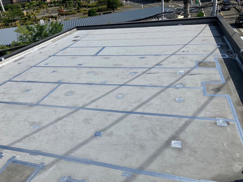 屋上シート防水の経年劣化が確認写真
