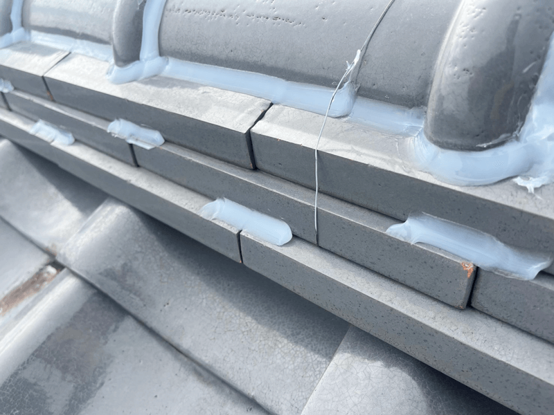 瓦屋根 部分補修 完了 全体確認