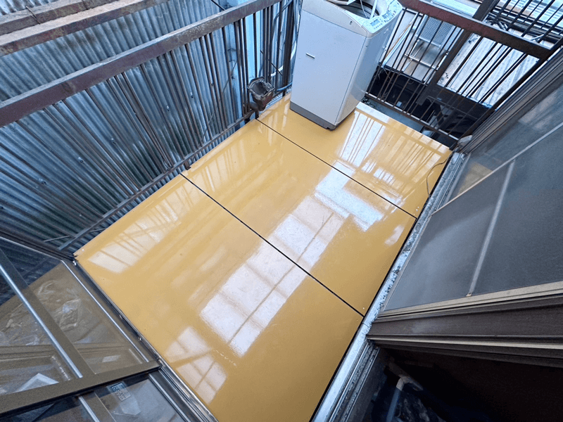 張り替え後のベランダ床の仕上がり