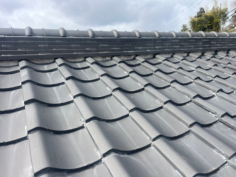 棟部分の漆喰剥がれ・劣化の写真