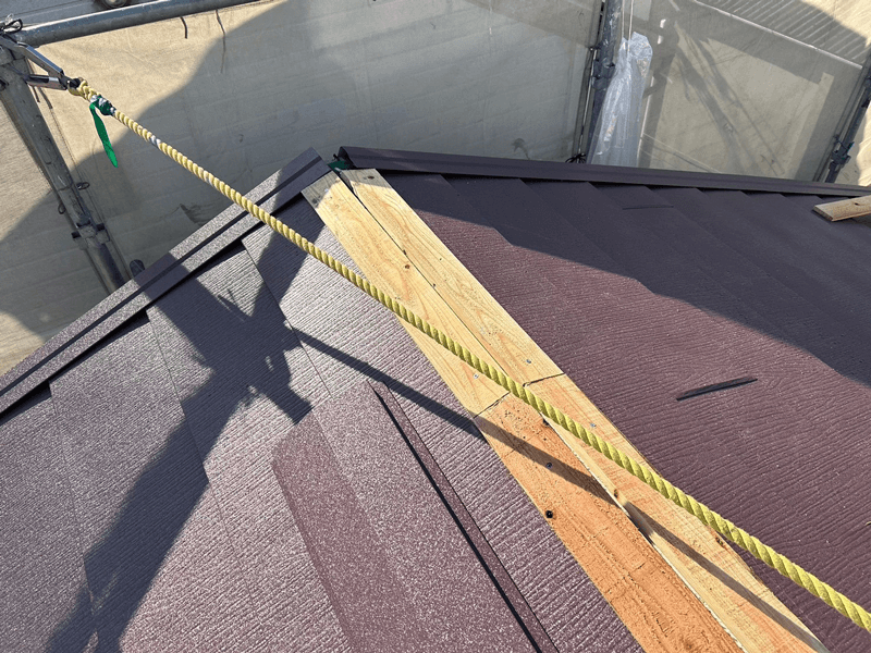 貫板取り付け・棟板金設置前の写真