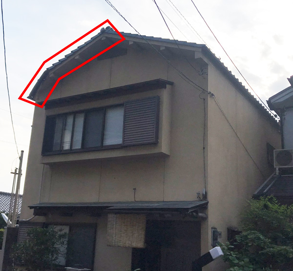 大阪府和泉市Ｍ邸屋根瓦雨漏り修理工事施工前写真