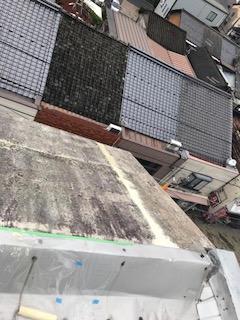 奈良県Ｈビル雨漏り修理工事施工中3