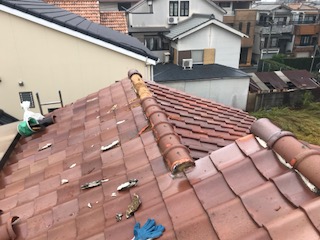 京都市西京区Ｋ邸屋根修理工事施工前