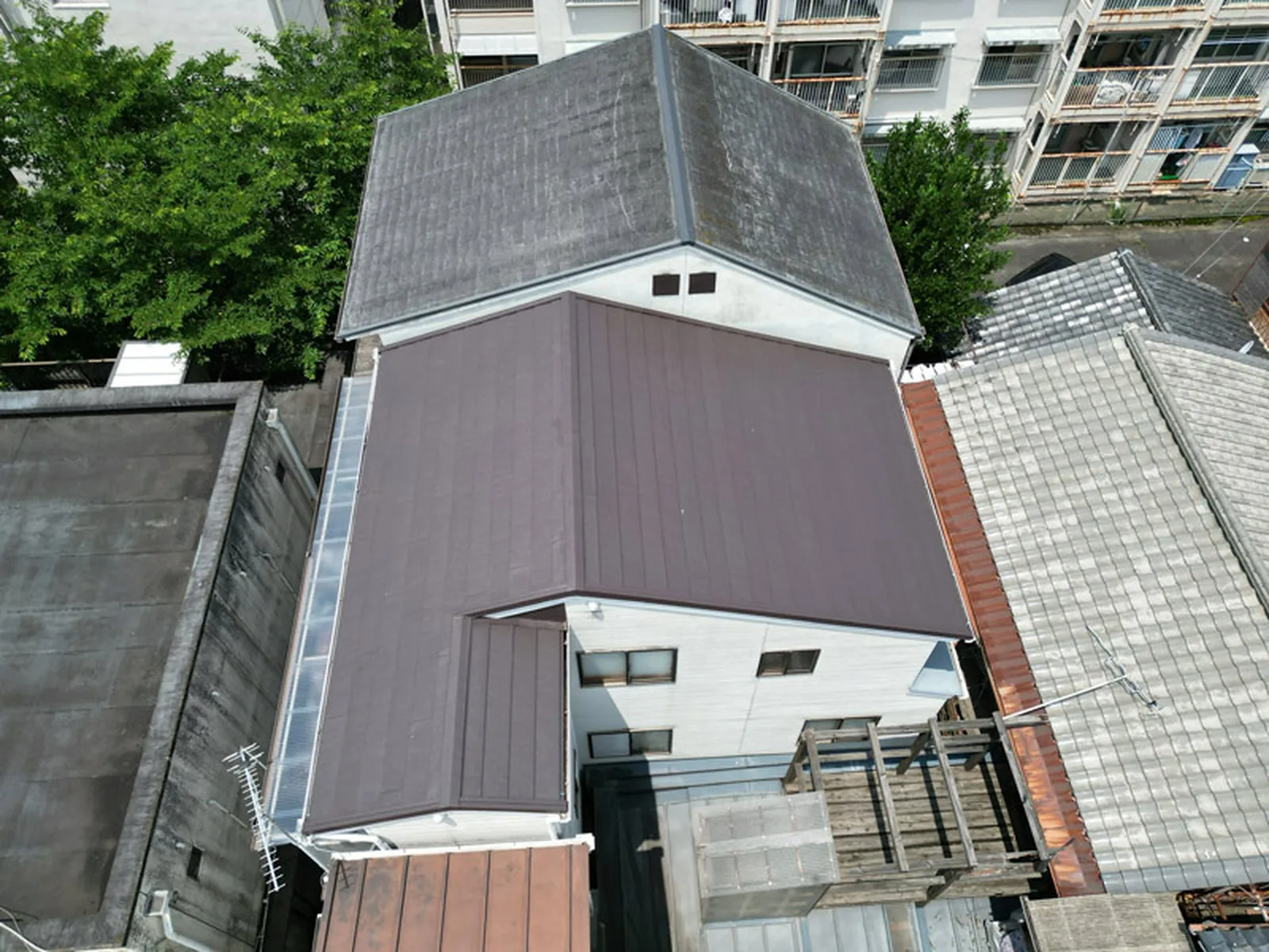 狭小地住宅の俯瞰調査