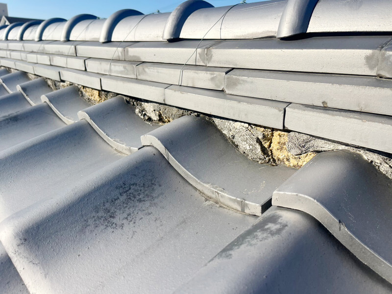 大阪市吹田市T瓦屋根漆喰工事施工前